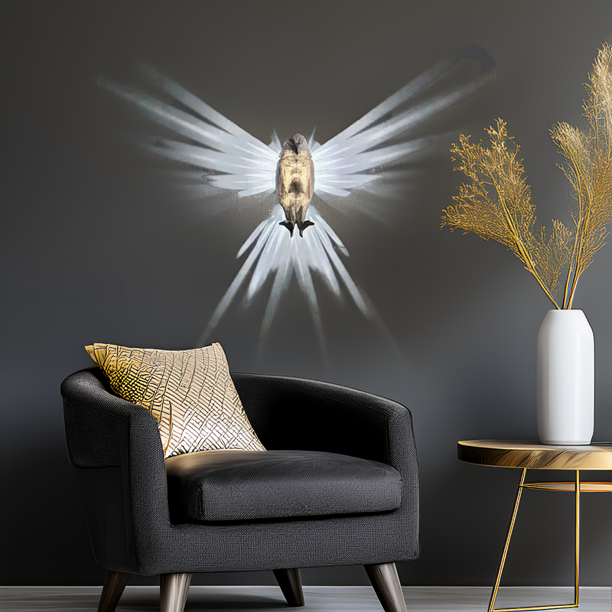 3D Vogel Wand-Lampe